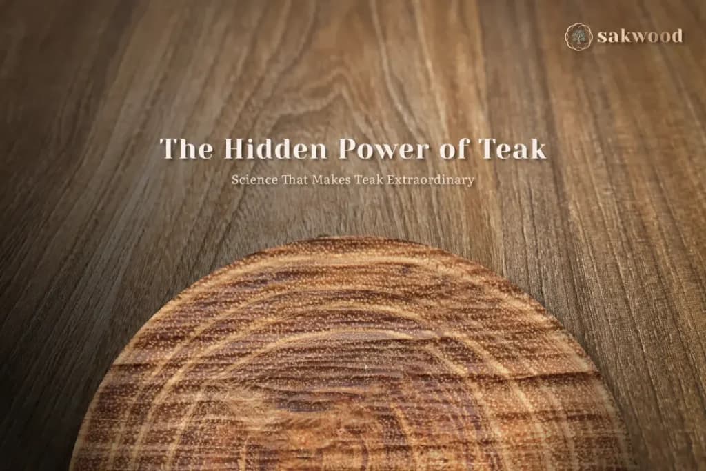 Teak's ability to keep its shape and resist water is partly due to a fascinating hydrocarbon called caoutchouc